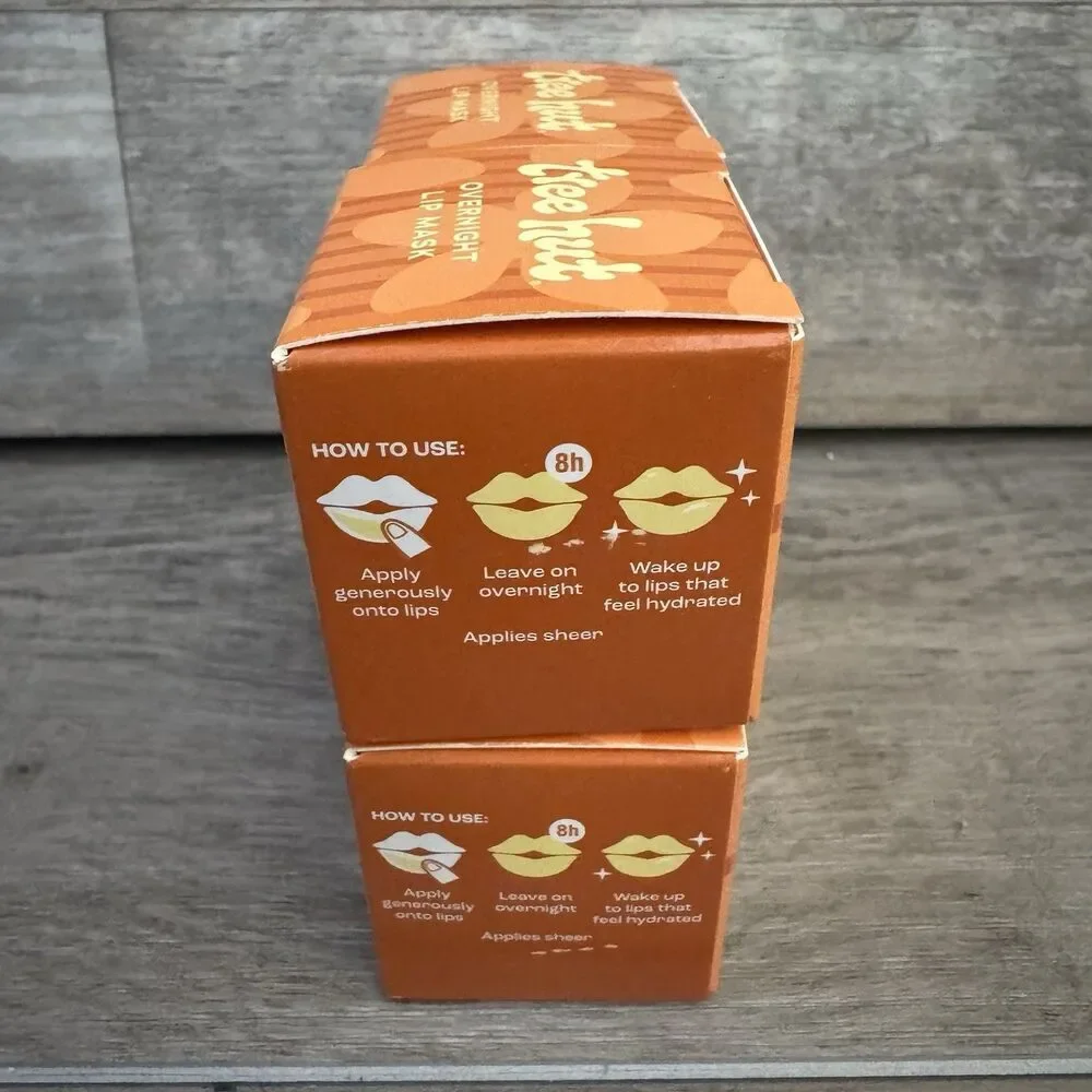 Tree Hut Golden Vanilla Overnight Lip Mask .6oz Lot of 4 New